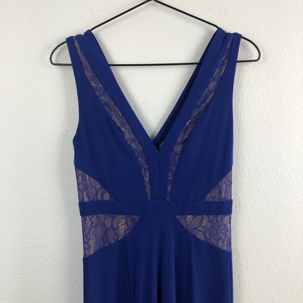 BCBG Max Azria Sophee Maxi Dress Blue Long Gown - Picture 4 of 8